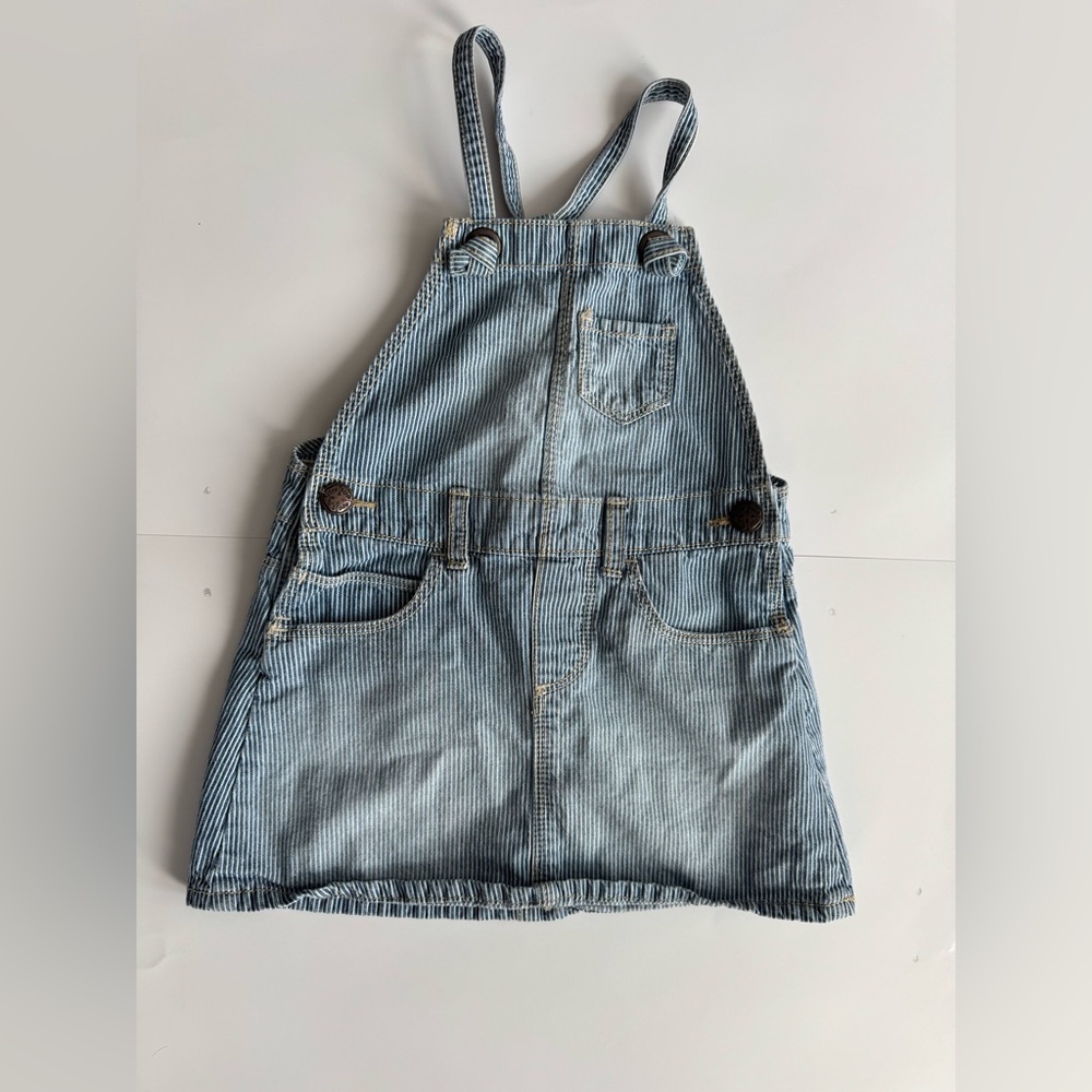 Oshkosh B’gosh Pinstripe Overall Dress 2T Fun Strap